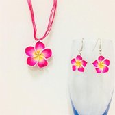 Fashionvibe.nl | Hawaiian Flower Set Fuchsia