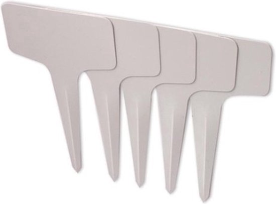 500 stuks plastic plantenbordjes, plantenstekers, 10 x 2 cm, witte 500 stuks plastic plantenbordjes, plantenstekers, 10 x 2 cm, witte