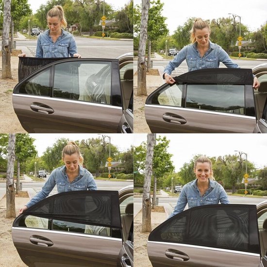 2 Pièces De Rideaux En Maille Pare-soleil De Fenêtre De Voiture