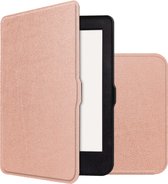 Hoes Geschikt voor Kobo Nia Hoesje Bookcase Cover Book Case Hoes Sleepcover - Rosé Goud