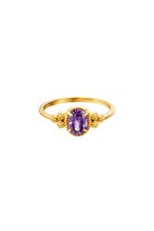 Stainless steel ring -zircon- Purple-paars- 17-yehwang | Cadeau voor haar | Tieners | Moederdag
