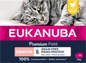 4x Eukanuba Kippen Pate Graanvrij Senior Kat Multi-Pack 12 x 85 gr