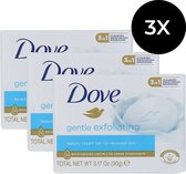 Dove Beauty Cream Bar Doux Exfoliant - 90 grammes (lot de 3)