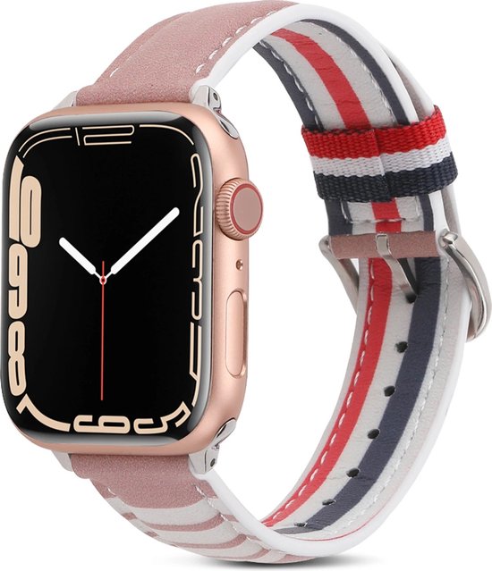 Bracelet Apple Watch Compatible - Bracelet cuir Premium - Rose