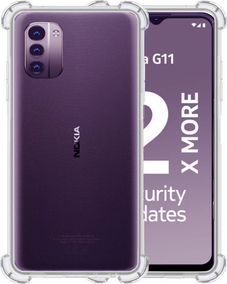 Hoesje geschikt voor Nokia G11/G21 – Extreme Shock Case – Cover Transparant