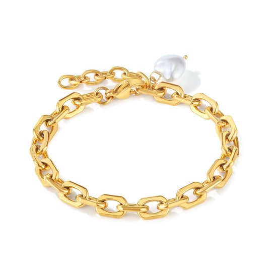 Bracelets à maillons Perle | Doré | 20 cm | Mode Favorite