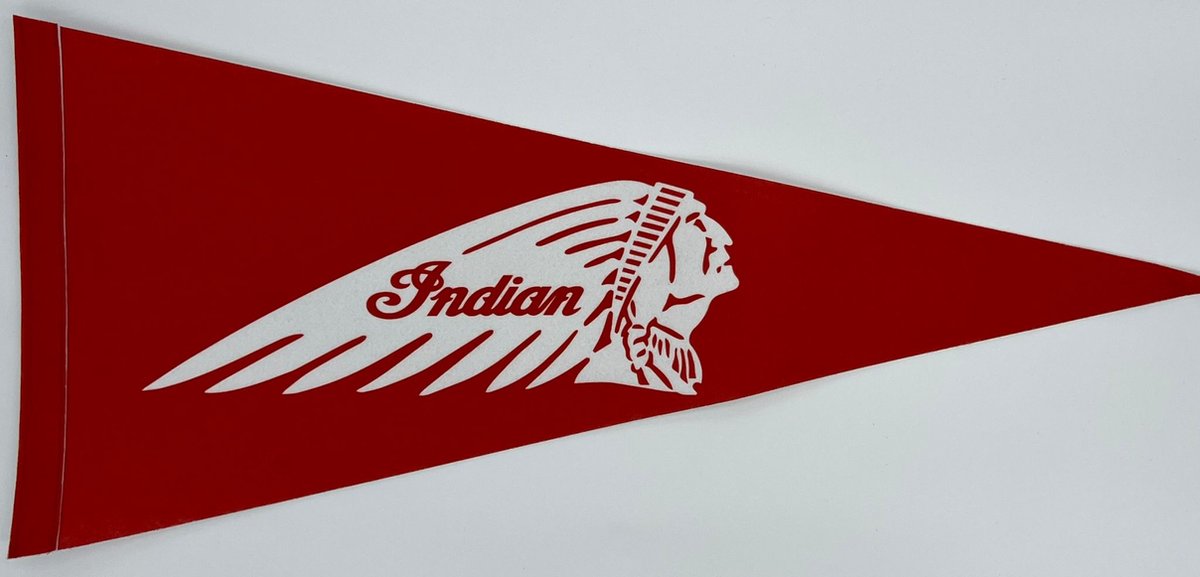 Indian Motorcycles - Rood - Motoren- - Motors - Vaantje - Amerikaans - Sportvaantje - Wimpel - Vlag - Pennant - 31*72 cm
