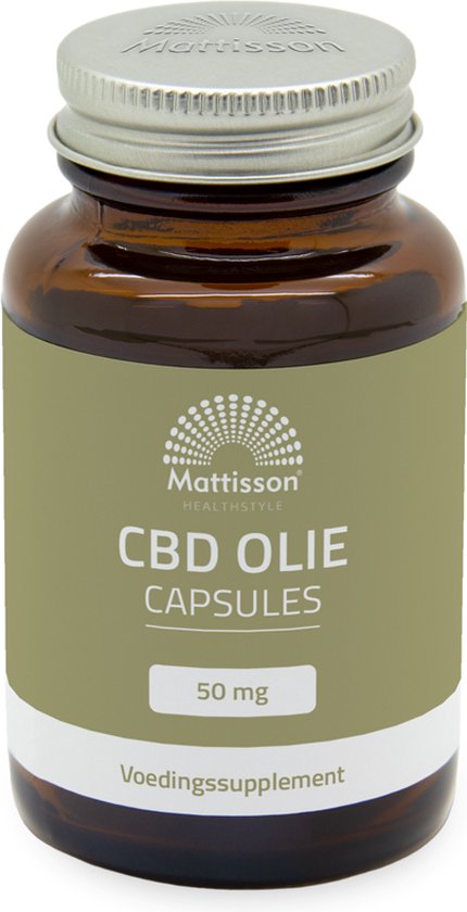 Mattisson - CBD Olie 50 mg - Cannabidiol (CBD) - In Nederland Gekweekt - 30 Capsules