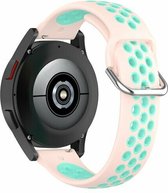 By Qubix - 20mm - Garmin Venu - Sq - Sq2 - 2 plus - Siliconen sportbandje met gesp - Roze + turquoise - Garmin bandje