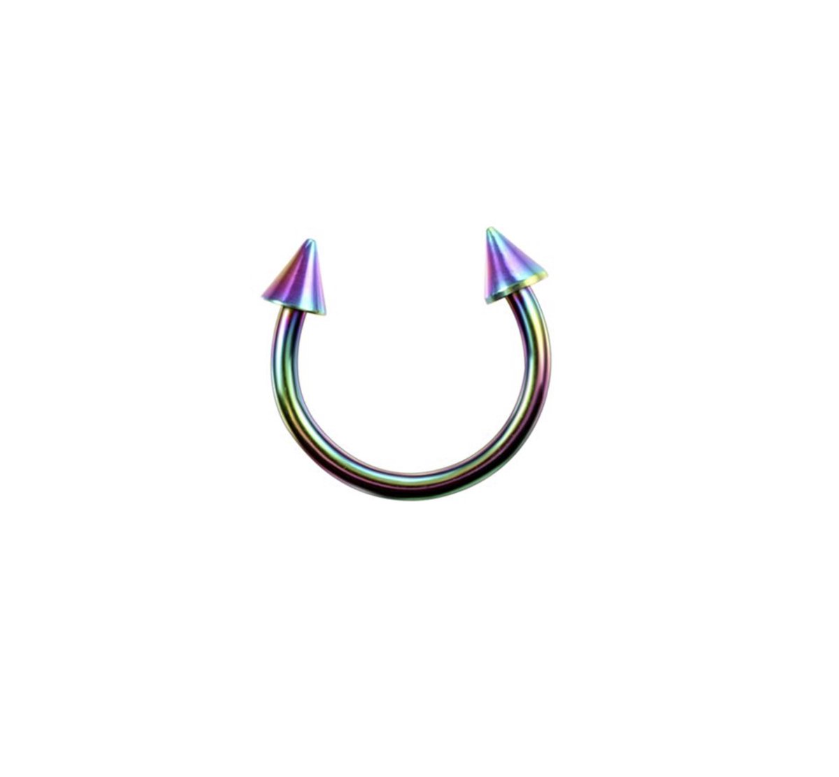 Cabantis Piercing met studs - Piercing - Neusring - Lipring - Sieraden - Regenboog