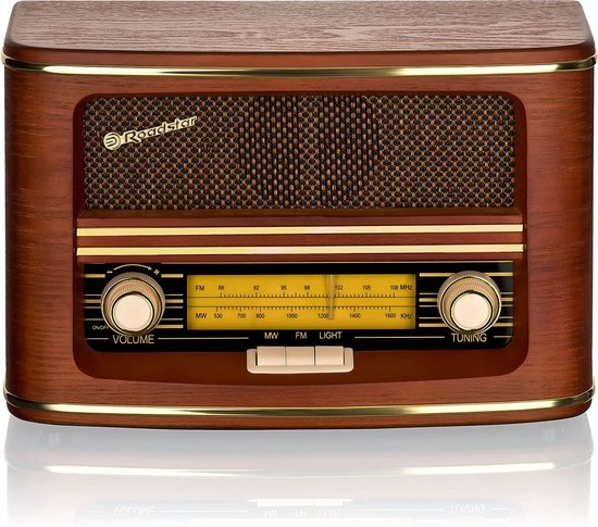 Radio analogique personnelle Roadstar HRA 1500 / N Retro - Marron | bol.com