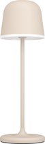 EGLO Mannera Tafellamp - Aanraakdimmer - Draadloos - 34 cm - Aluminium - Zandkleur/Wit - Oplaadbaar - Binnen en Buiten