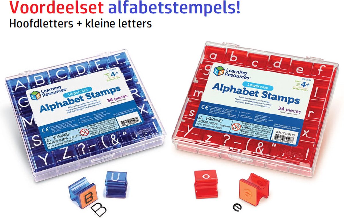 Voordeelset Alfabet stempels: Hoofdletters & kleine letters