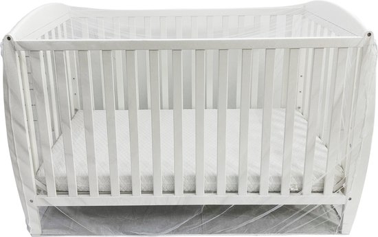 Deconet baby klamboe ledikant, L150x B90cm, wit, baby — afbeelding 3
