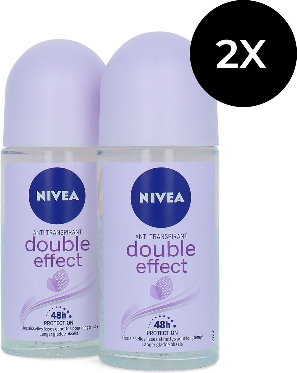 Goedkoopste Nivea Double Effect Roll On Deodorant - 2 x 50 ml