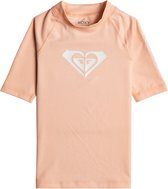 Roxy - UV Rashguard voor meisjes - Whole Hearted - Korte mouw - UPF50 - Tropical Peach - maat 92cm