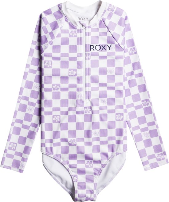 Roxy - Zwempak voor meisjes - Magical Waves - Lange mouw - Purple Rose Flower Box - maat 152-164cm