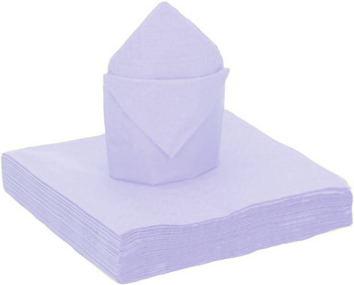 Santex feest servetten - 20x stuks - lila - 40 x 40 cm - papier