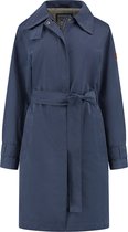 MGO Pippa Dames Trenchcoat - Lange jas vrouwen - Wind- en Waterdicht - Blauw - Maat 3XL