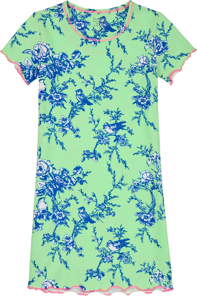 Claesen's® - Meisjes Dress - Swans Birds - 95% Katoen - 5% Lycra