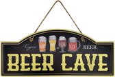 Metalen tekstbord - Beer Cave - Man Cave bord - decoratie - muurplaat - man Cave decoratie - vaderdag