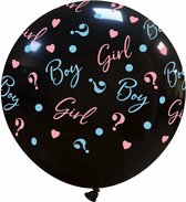 Geslacht onthullen / Gender reveal "boy or girl" (jongen of meisje) gigantische ballon 34″ (85 cm)