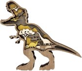 Houten dinosaurus - Wanddecoratie - Tyrannosaurus - Ophangbaar - Decoratie - Houten dino - Cadeau voor jongens - Dieren - Oerdier