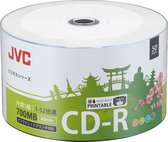 JVC CD-R 700MB (80 minuten) 52X Inktjet White, Spindle 50