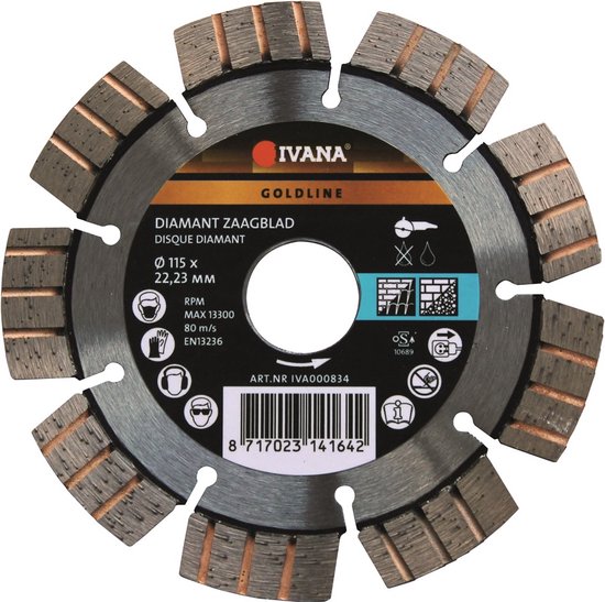 Lame de scie Diamant Ivana 230 x 22,23 Goldline Alg Building Materials