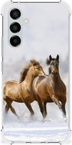 GSM Hoesje Geschikt voor Samsung Galaxy A54 Bumper Hoesje met transparante rand Paarden