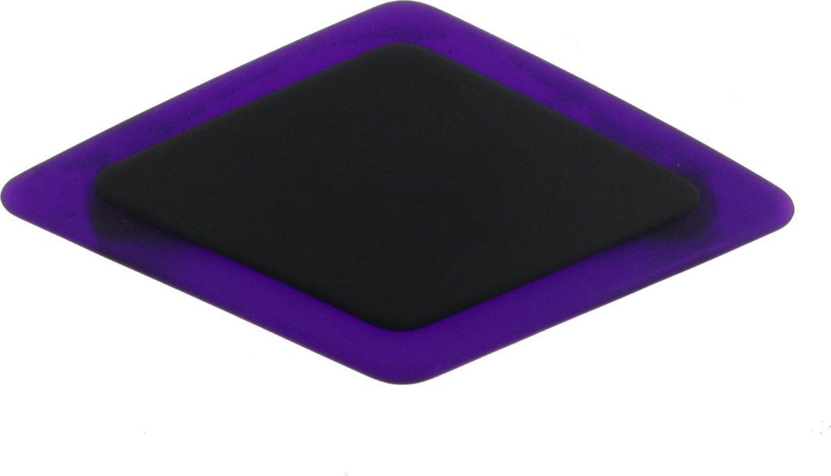 Behave - Haarspeld - Ruitvorm modern accent - Zwart - Paars - 10,5 cm