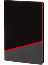 Carnet de croquis Papacasso A5 - Hardcover en cuir végétalien de Luxe - Papier ivoire de Premium supérieure - 256 pages Blanco - Compartiment de rangement - Rouge
