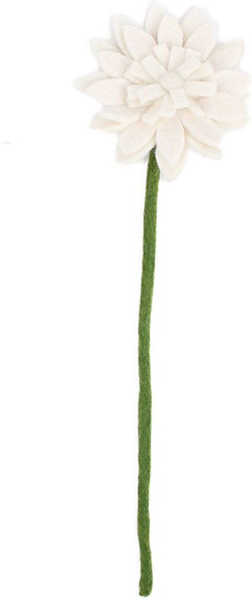 Gerbera Bloem Wit Vilt - 38cm