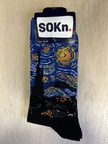 SOKn. trendy sokken "van Gogh Sterrenhemel" maat 40-46  (Ook leuk om kado te geven !)