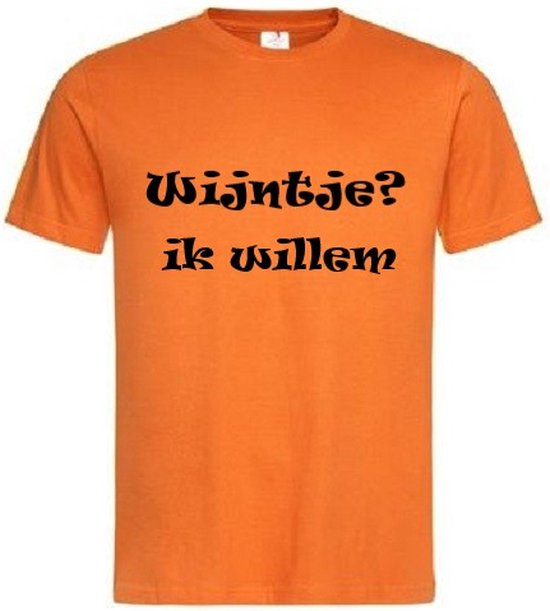 Grappig T-shirt - ik willem - koningsdag - biertje - wijntje - feestje - maat XXL