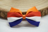 Haarstrik Koningsdag - Vlag Oranje Satijn - haarstrik - Bows and Flowers