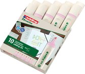 edding 24 Surligneur EcoLine - rose pastel - 10 surligneurs - pointe biseautée 2-5 mm - pour le marquage et le surlignage rapides et faciles des textes et des notes -rechargeable, en matériau recyclable