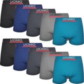 Bol.com Microfiber Heren Boxershort - 10-pack - Turquoise Grijs Blauw Zwart - Maat M/L - Heren Ondergoed aanbieding