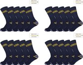 20 PACK Werksokken | Katoen | 43-46 | Marine Blauw | Anti-Slip | Sokken Heren | Sokken Dames |