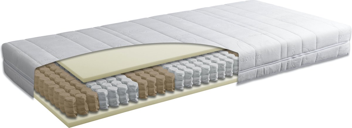 Mörgenn Osiris Matras - Pocketvering + Koudschuim - Aloë Vera Tijk - 25 cm - 90x210 cm