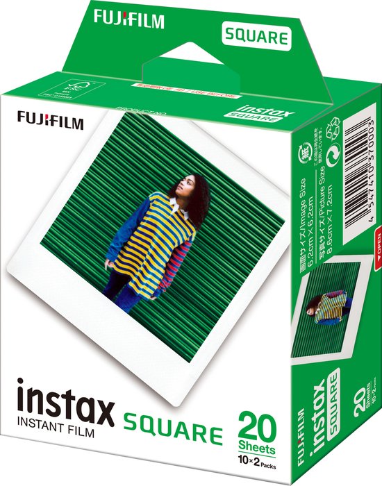 Fujifilm Instax Square Film Wit kader - 2 x 10 stuks | bol.com