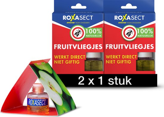 Roxasect Fruitvliegjes Ongedierteval - Anti-fruitvliegjes Insectenval - Fruitvliegjes Vanger - 2 stuks