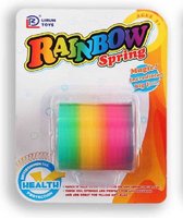 Rainbow trapveer - regenboog - springveer speelgoed traploper rups spring - funcadeau schoencadeautje - 7 cm