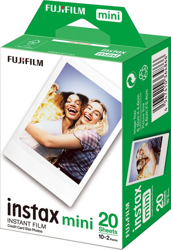intelligentie Voorganger Harnas Fujifilm Instax Mini Film - 2 x 10 stuks | bol.com