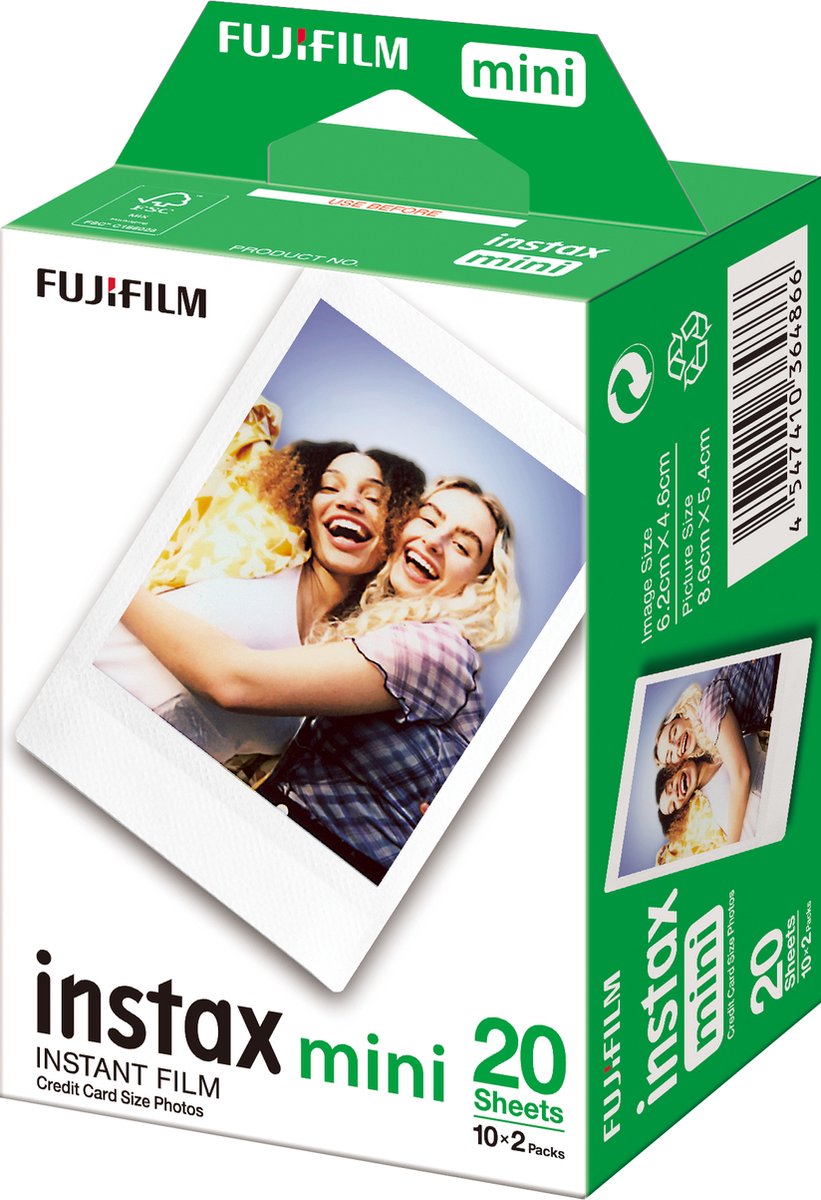beweeglijkheid resterend Reparatie mogelijk Fujifilm Instax Mini Film - 2 x 10 stuks | bol.com