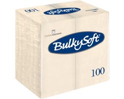 Servetten Bulkysoft Creme 1/8 Vouw - Napkins - Napkin - Servet - Luxe Servetten - Restaurant - Lunch - Dinner - cellulose - Servetten 2-laags 40x40 cm 1/8 vouw - 100 stuks - video