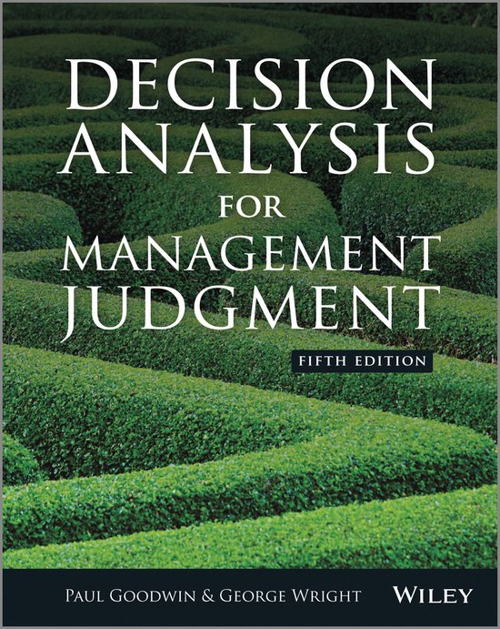 Decision Analysis For Management Judgeme - cover