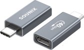 Sounix USB naar USB C Adapter - USB 4 - 40Gbps - 2 stuks - USB naar USB-C convertor - USB naar USB C female