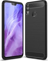 Honor 8X Geborsteld TPU Hoesje Zwart