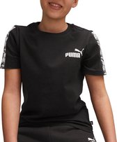 Puma Essentials Tape Camo kinder sport T-shirt - Zwart - Maat 152